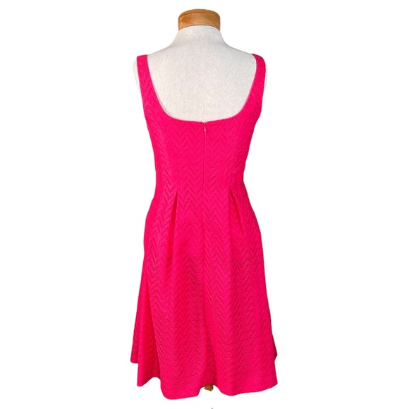 Nine West Textured Sheer Lace Chevron Fabric Over Solid Lining Dress Siz… - Picture 6 of 15